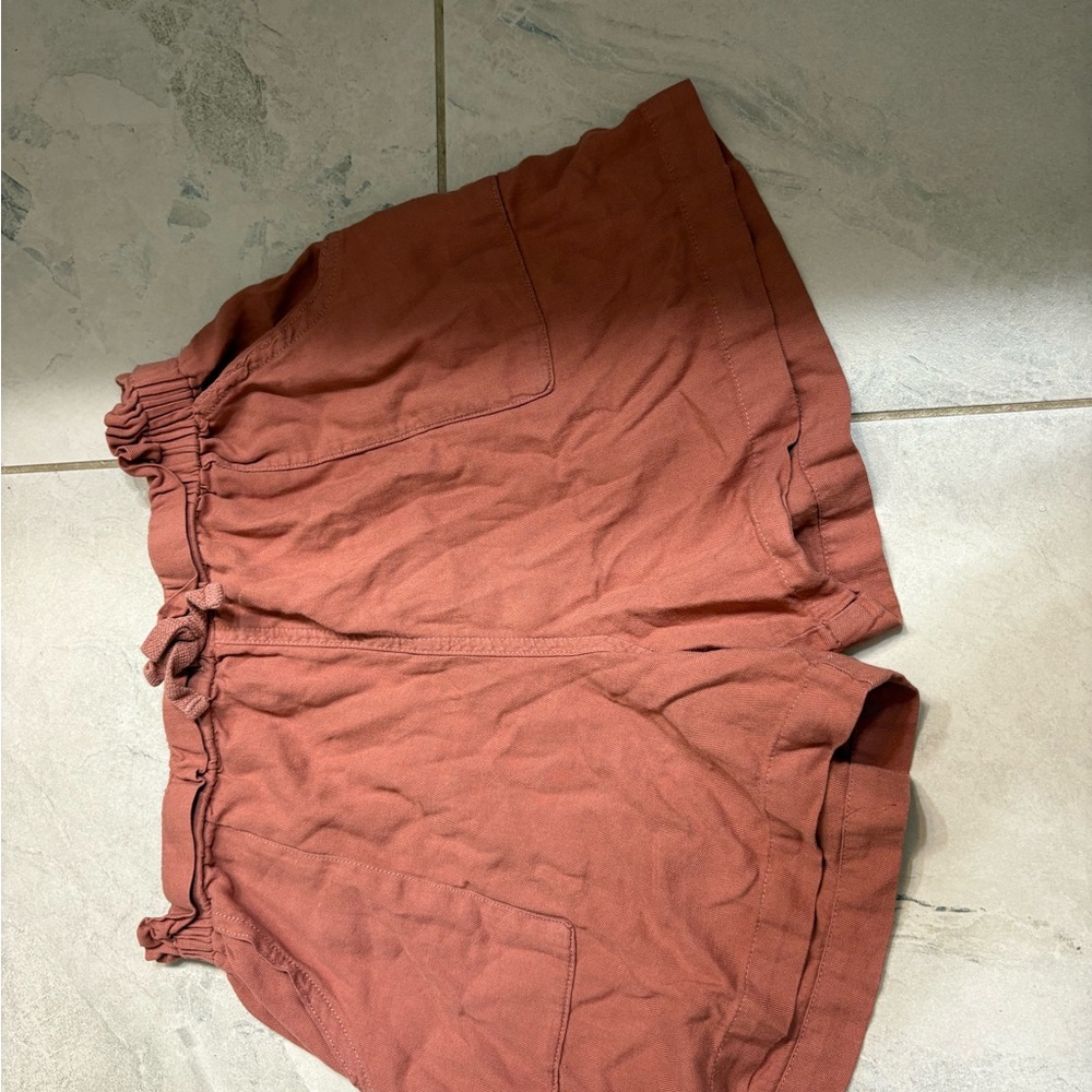 Rust Brown Casual Shorts
